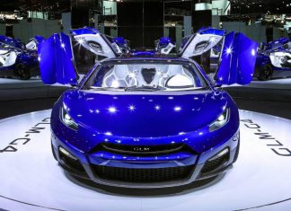 GLM unveils the G4, its first super car, at the Paris Motor Show 2016.