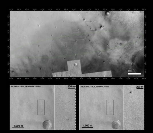 NASA photos confirm the Schiaparelli module crashed on Mars Schiaparelli_landing_site_large.