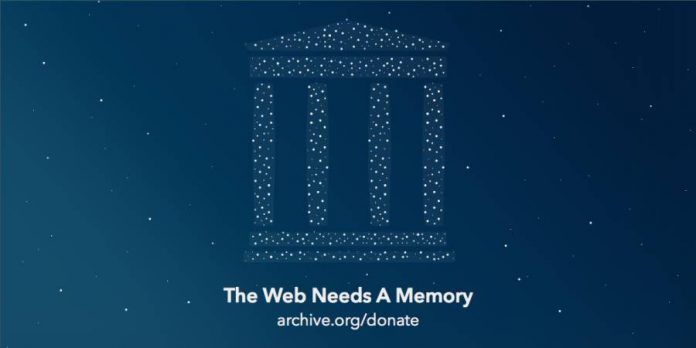 Internet Archive Donate photo.