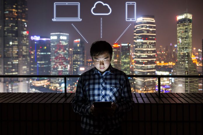 Man Using a Digital Tablet