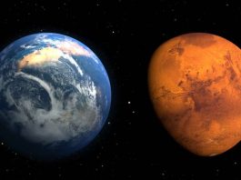 Earth and Mars compared