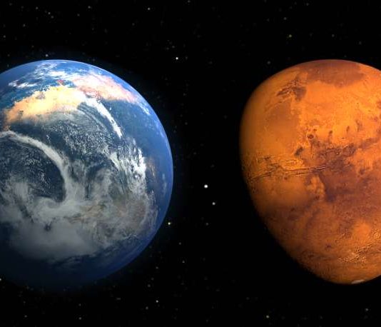 Earth and Mars compared