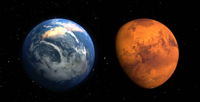 Earth and Mars compared