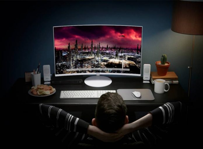 Samsung Quantum Dot Curved Monitors.