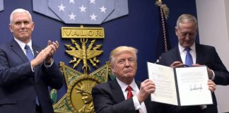 President Trump signs anti-Muslim executve order.