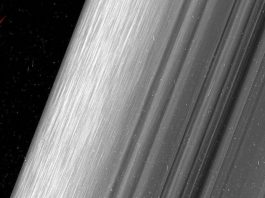 Saturn Rings border - Cassini probe.