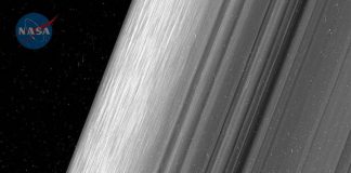 Saturn Rings border - Cassini probe.