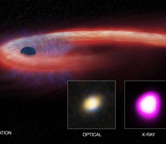 NASA’s Chandra spies a black-hole that’s eating a giant star XJ1500+0154 has been absorbing a star for ten years.