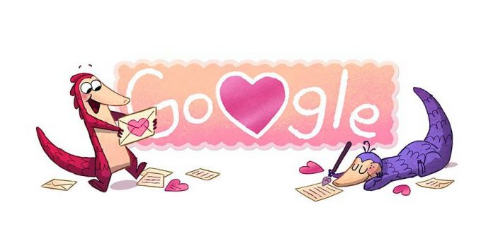 Valentine-day-google-doodle-pangolin