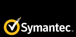 Symantec logo with black background