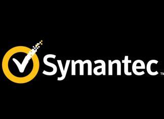 Symantec logo with black background