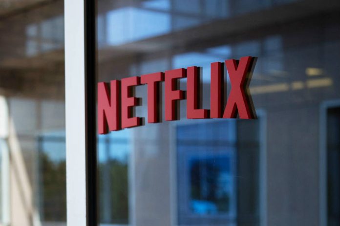 Netflix Netflix Q1 2017 earnings CEO Reed Hastings Netflix Logo on glass window