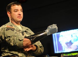 US Army-Medal of Honor Hero with prothesis