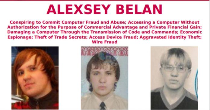 Alexsey Belan Most wanted poster