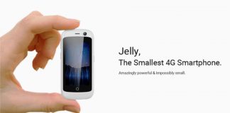 Jelly, the smallest android smartphone