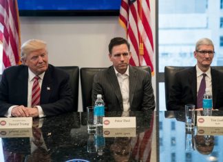 Donald Trump, Peter Thiel, and Tim Cook, American Technology Council