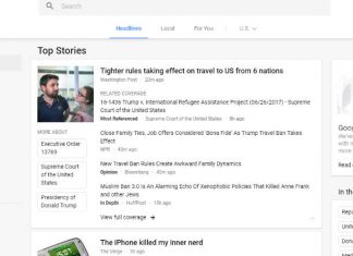 Google news redesign, new layout