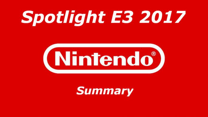 Nintendo Spotlight E3 2017 Nintendo Switch game list