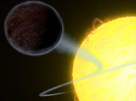 Hubble spots light-eating exoplanet WASP-12b