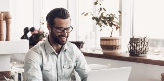 Man Working on Computer