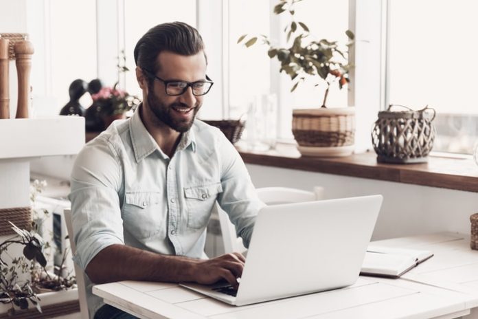 Man Working on Computer