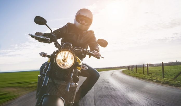 Motorcycle Riding in Open Road