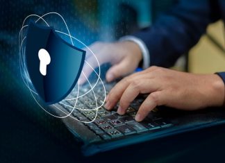Cybersecurity Laptop Concept